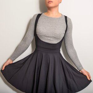 Grey Long Sleeve Crop Top